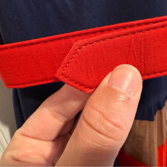 Milly Navy and Red Sleeveless Dress - Picture 5 of 6